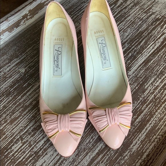 Rangoni Shoes - Vintage Rangoni Florence Pink Bowtie Leather Heels